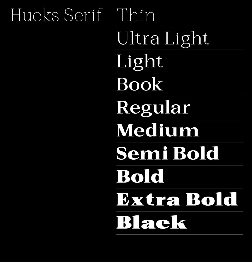 Hucks Serif weights